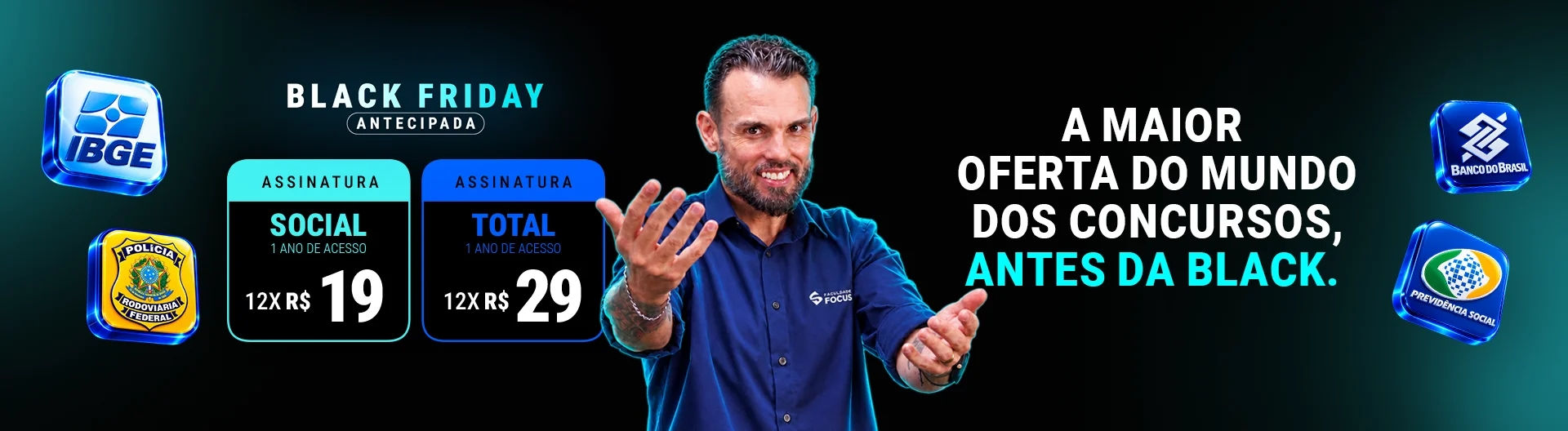 A maior oferta do mundo dos concursos antes da black